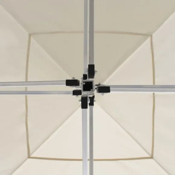 Foldbart festtelt i aluminium - Elegant cremefarvet design | Størrelse: 2x2 m