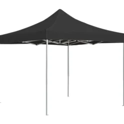 Foldbart festtelt i aluminium - Professionelt design | Farve: Antracitgrå | Størrelse: 2x2 m