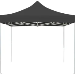 Foldbart festtelt i aluminium - Professionelt design | Farve: Antracitgrå | Størrelse: 2x2 m