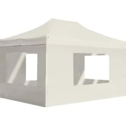 Foldbart festtelt med vægge - 4,5 x 3 m | Farve: Creme