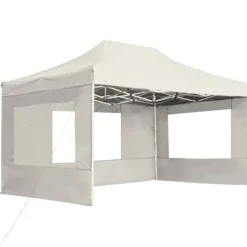 Foldbart festtelt med vægge - 4,5 x 3 m | Farve: Creme