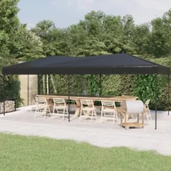 Foldbart festtelt 3x6 m - UV-resistent og vandafvisende | Farve: Antracitgrå