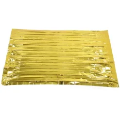 Foldbart PET-aluminiseret film termisk nødtæppe - Bærbart overlevelsesudstyr til camping og udendørsaktiviteter - Guld, 210 cm x 160 cm