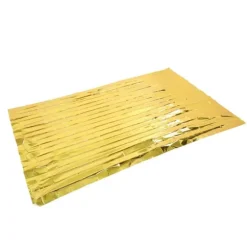 Foldbart PET-aluminiseret film termisk nødtæppe - Bærbart overlevelsesudstyr til camping og udendørsaktiviteter - Guld, 210 cm x 160 cm