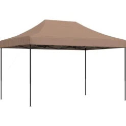 Foldbart pop op-festtelt - Ideelt til udendørs begivenheder | Farve: Brun | Størrelse: 410x279x315 cm