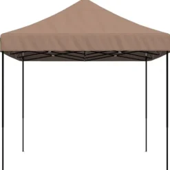 Foldbart pop op-festtelt - Ideelt til udendørs begivenheder | Farve: Brun | Størrelse: 410x279x315 cm