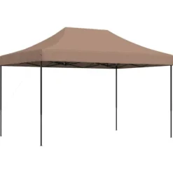 Foldbart pop op-festtelt - Ideelt til udendørs begivenheder | Farve: Brun | Størrelse: 410x279x315 cm