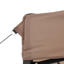 Foldbart pop op-festtelt - Ideelt til udendørs begivenheder | Farve: Brun | Størrelse: 410x279x315 cm