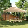 Foldbart pop up-festtelt - Ideelt til udendørs begivenheder | Farve: Beige | Størrelse: 410x279x315 cm