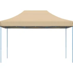 Foldbart pop up-festtelt - Ideelt til udendørs begivenheder | Farve: Beige | Størrelse: 410x279x315 cm