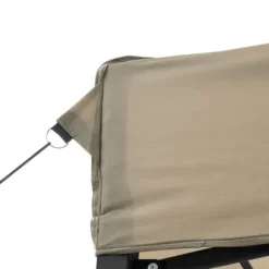 Foldbart pop up-festtelt med 3 sidevægge - Gråbrun | Størrelse: 300x300 cm