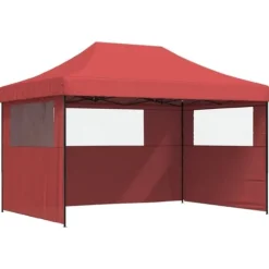Foldbart pop up-festtelt med 3 sidevægge | Farve: Bordeaux