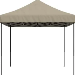 Foldbart pop up-festtelt 440x292x315 cm - Ideelt til udendørs begivenheder | Farve: Gråbrun