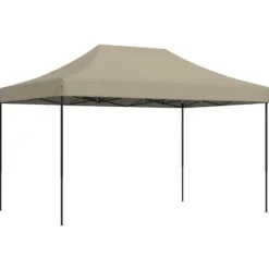 Foldbart pop up-festtelt 440x292x315 cm - Ideelt til udendørs begivenheder | Farve: Gråbrun
