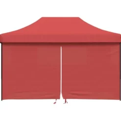 Foldbart pop-up festtelt med 4 sidevægge | Farve: Bordeaux | Størrelse: 3x3 m