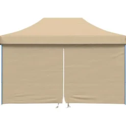 Foldbart pop-up festtelt med 4 sidevægge | Farve: Beige