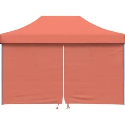 Foldbart pop-up festtelt med 4 sidevægge | Farve: Terracotta