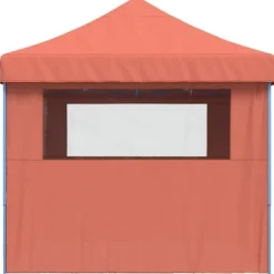 Foldbart pop-up festtelt med 4 sidevægge | Farve: Terracotta