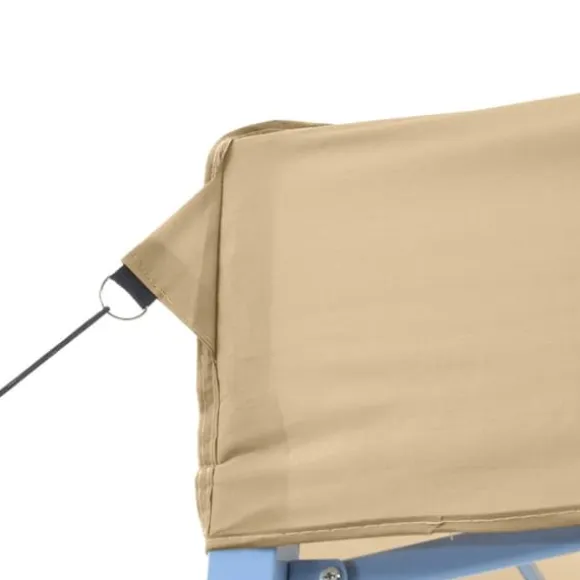 Foldbart pop-up festtelt med 4 sidevægge | Farve: Beige | Størrelse: 3x3 m
