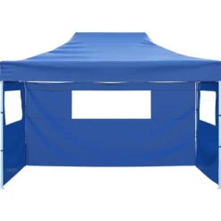 Foldbart telt med 3 vægge 3 x 4,5 m blå - Foldbart Telt - Foldbare Telte - Home & Living