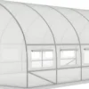 Folie tunnel drivhus med vinduer 600 x 300 x 200 cm Hvid