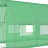 Foliedrivhus med vinduer 450x200x200 cm – Grønt – Havedrivhus