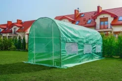 Foliedrivhus med vinduer 450x200x200 cm – Grønt – Havedrivhus