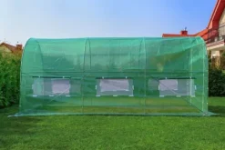 Foliedrivhus med vinduer 450x200x200 cm – Grønt – Havedrivhus