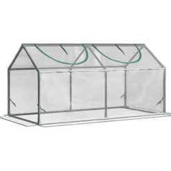 Foliedrivhus PVC 120x60x60 cm, transparent – tomathus & drivbænk