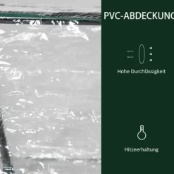 Foliedrivhus PVC 120x60x60 cm, transparent – tomathus & drivbænk