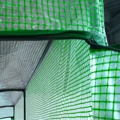 Foliedrivhus 200x100x215 cm med 2 døre, UV-beskyttelse, stål & PE, grøn – planteopdræt