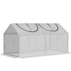 Foliedrivhus 120x60x60 cm med vindue, PE – tomathus/drivbænk, hvid