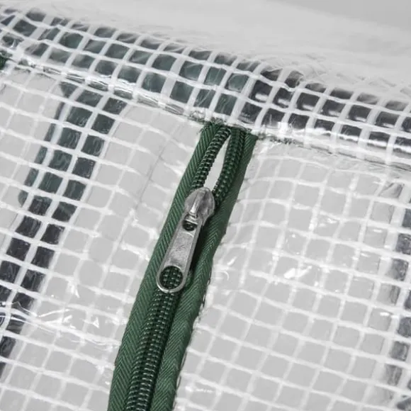 Foliedrivhus 120x60x60 cm med vindue, PE – tomathus/drivbænk, hvid