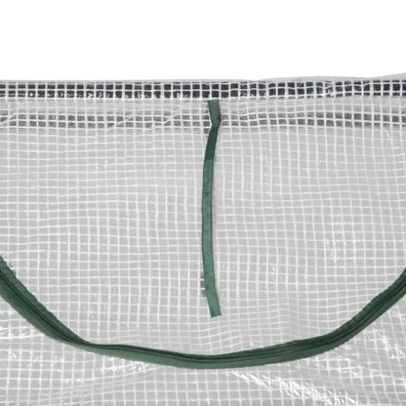 Foliedrivhus 120x60x60 cm med vindue, PE – tomathus/drivbænk, hvid