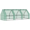 Foliedrivhus/drivbænk 270x90x90 cm, grøn – til tomater & planter