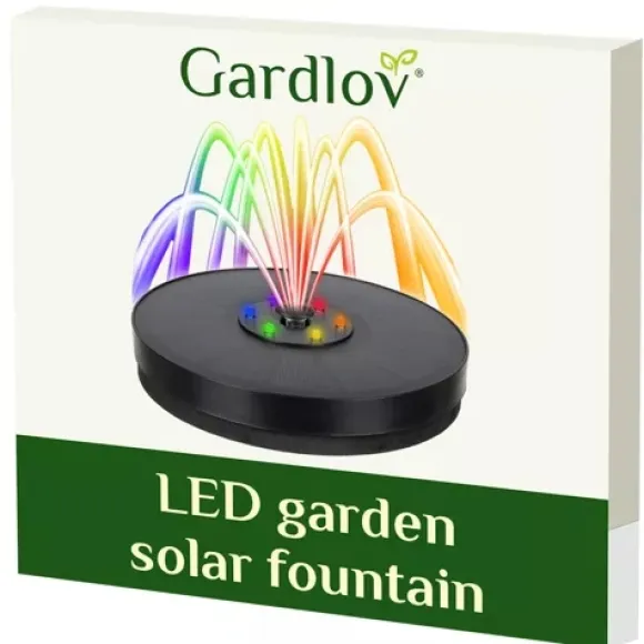 Fontæne med LED - Solcellefontæne / Vandfontæne – Solcelle