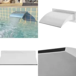 Fontæne til svømmebassin rustfrit stål 30x9x26 cm sølv - Vandfontæne Til Svømmebassin - Vandfontæne Til Svømmebassiner - Home & Living