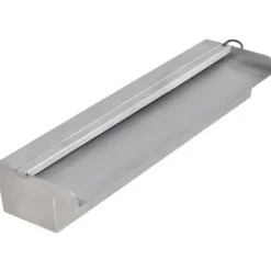 Fontæner - Rektangulær vandfaldsfontæne med LED-lys rustfrit stål 45 cm