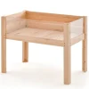 Forhøjet højbed, 76×46×61 cm, Naturlig