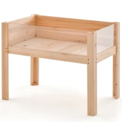 Forhøjet højbed, 76×46×61 cm, Naturlig