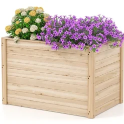 Forhøjet højbed, 102×64×66 cm, Naturlig