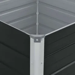 Forhøjet plantekasse 100 x 100 x 45 cm galvaniseret stål brun - Hævet Havekasse - Hævet Havekasser - Home & Living