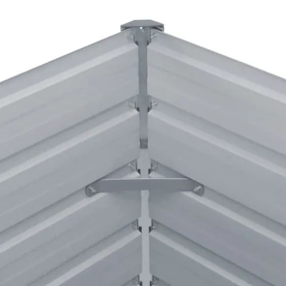 Forhøjet plantekasse 100 x 100 x 45 cm galvaniseret stål brun - Hævet Havekasse - Hævet Havekasser - Home & Living