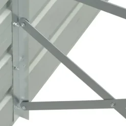 Forhøjet plantekasse i galvaniseret stål - Dybde: 129 cm | Farve: Grå | Størrelse: 129x129x77 cm