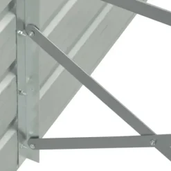 Forhøjet plantekasse i galvaniseret stål - Haveplantekasse | Størrelse: 400x80x45 cm | Farve: Grå