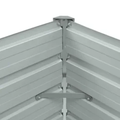 Forhøjet plantekasse i galvaniseret stål - Udedekoration | Størrelse: 100x40x45 cm | Farve: Grå