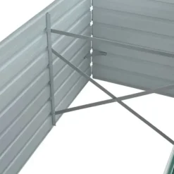 Forhøjet plantekasse i galvaniseret stål - Størrelse: 240x80x45 cm | Farve: Grøn