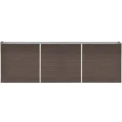 Forhøjet plantekasse i galvaniseret stål - Dybde 240x40x77 cm | Farve: Brun