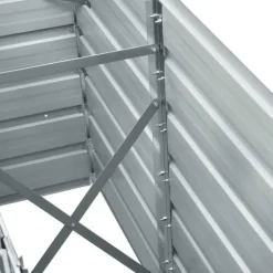 Forhøjet plantekasse i galvaniseret stål - Dybde 240x40x77 cm | Farve: Brun