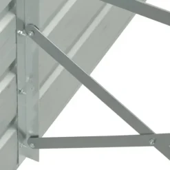 Forhøjet plantekasse i galvaniseret stål - Ideel til haven | Størrelse: 480x80x77 cm | Farve: Grå
